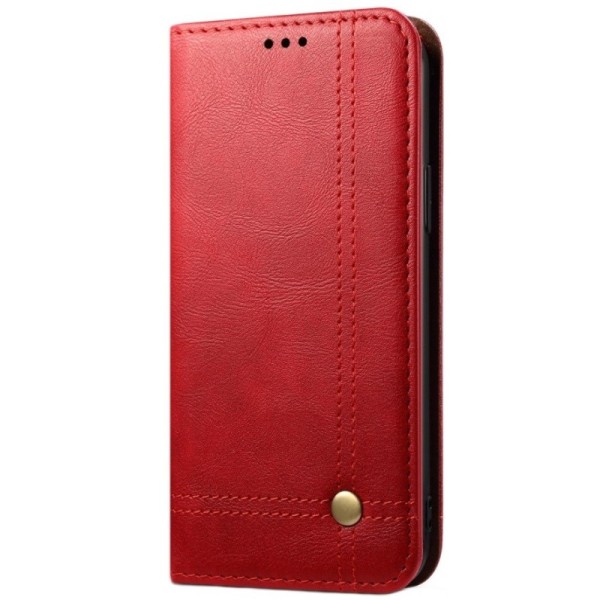 „Deluxe“ atvēramais maciņš - sarkans (iPhone 12 Mini)