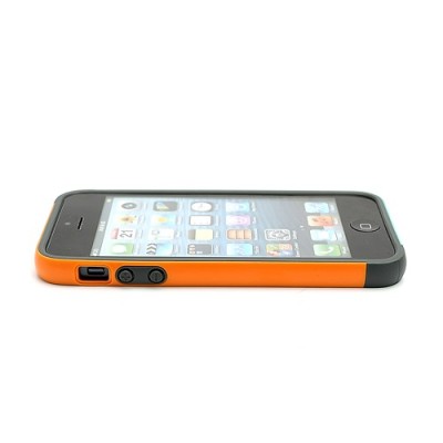 Oranžinės, mėtinės ir pilkos spalvų „Walnutt“ Trio kieto silikono (TPU) Apple iPhone SE (5, 5s) dėklas (rėmelis) - kraštų apvada