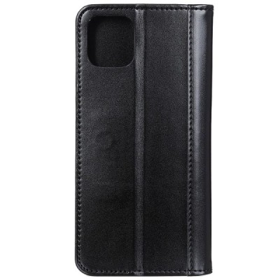 Apple iPhone 12 Mini „Split“ juodas odinis atverčiamas dėklas - knygutė | Priedai.lt