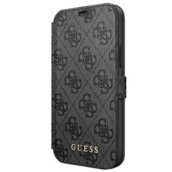 „Guess“ atvēramais maciņš, grāmata - melns (iPhone 12 Mini)
