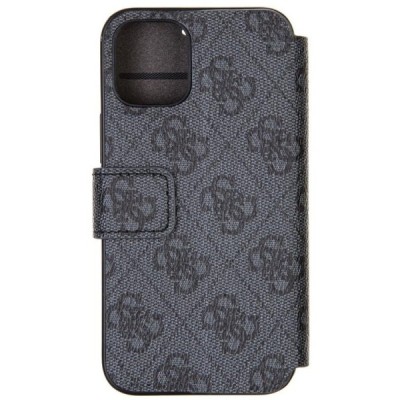 Apple iPhone 12 Mini Guess atvēramais ādas melns maciņš, grāmata (maks) | Vacins.lv