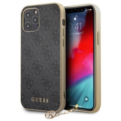 „Guess“ Apple iPhone 12 (12 Pro) juodas kieto silikono dėklas | Priedai.lt