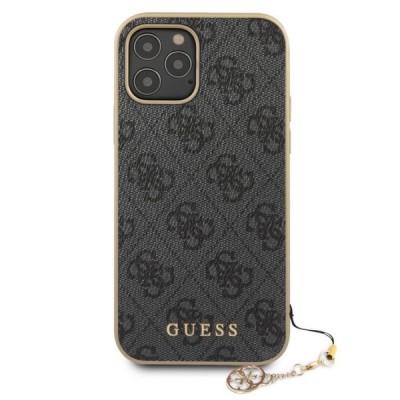 „Guess“ Apple iPhone 12 (12 Pro) juodas kieto silikono dėklas | Priedai.lt