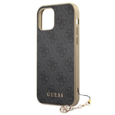 „Guess“ Apple iPhone 12 (12 Pro) juodas kieto silikono dėklas | Priedai.lt