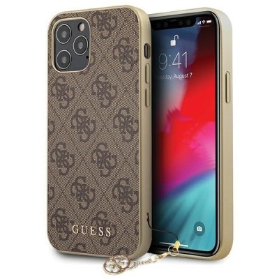 Apple iPhone 12 (12 Pro) „Guess“ brūns silikons apvalks | Vacins.lv