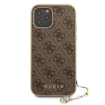 „Guess“ Apple iPhone 12 (12 Pro) rudas kieto silikono dėklas | Priedai.lt