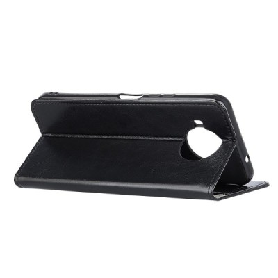 Xiaomi Mi 10T Lite 5G atvēramais ādas melns maciņš (maks) | Vacins.lv