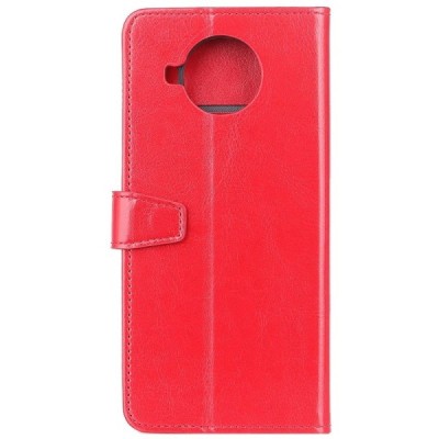 Xiaomi Mi 10T Lite 5G atvēramais ādas sarkans maciņš (maks) | Vacins.lv