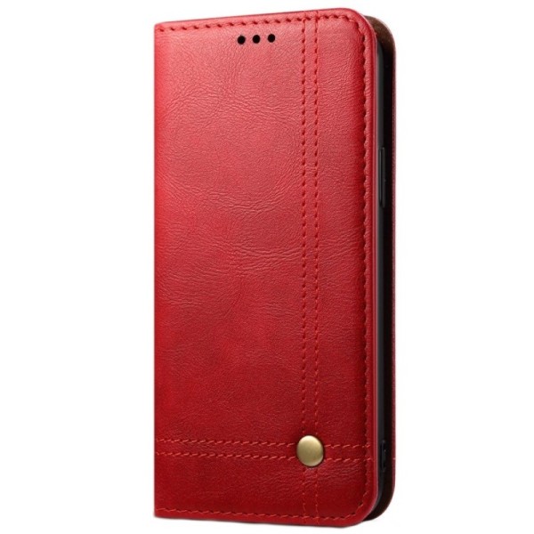 „Deluxe“ atvēramais maciņš - sarkans (iPhone 12 Pro Max)