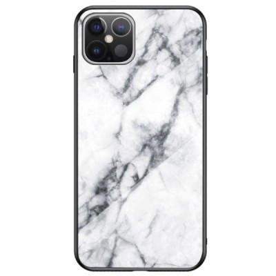 Apple iPhone 12 Pro Max „Marble“ cieta silikona (TPU) balts apvalks | vacins.lv