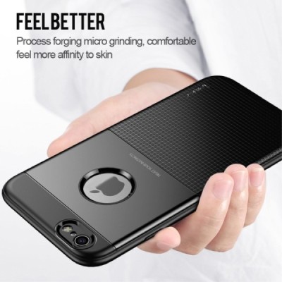 „IPAKY“ Shield Apple iPhone 6 Plus (6s Plus) juodas kieto silikono (TPU) ir plastiko dėklas | Priedai.lt