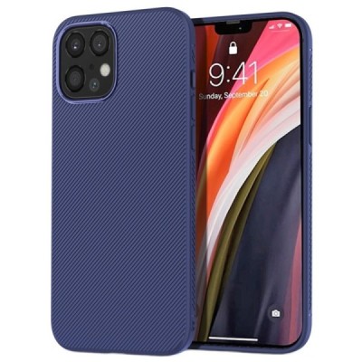 Apple iPhone 12 Pro Max Lenuo cieta silikona (TPU) zils apvalks | vacins.lv