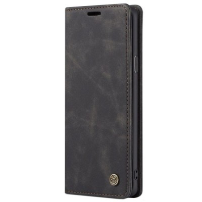 Samsung Galaxy S8+ (G955) CaseMe Retro solīds atvēramais ādas melns maciņš - maks | Vacins.lv