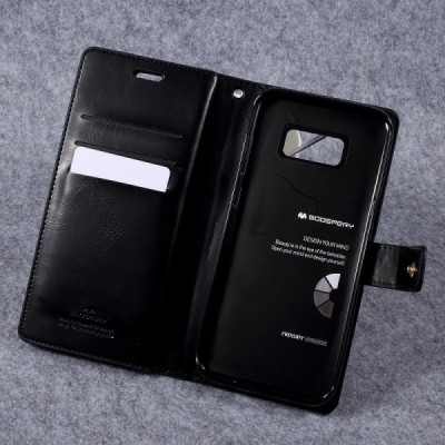 „Mercury“ Mansoor Samsung Galaxy S8+ (G955) juodas odinis dėklas | Priedai.lt