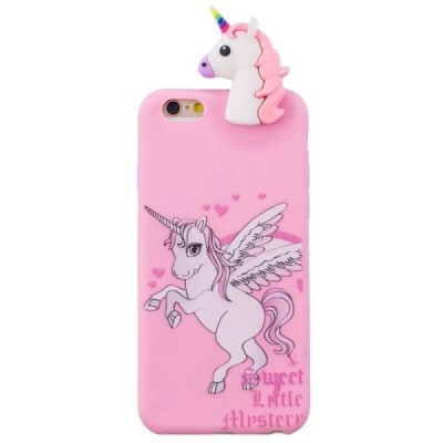 Apple iPhone 6 (6s) „Squezy“ Unicorn kieto silikono TPU rožinis dėklas - nugarėlė | Priedai.lt