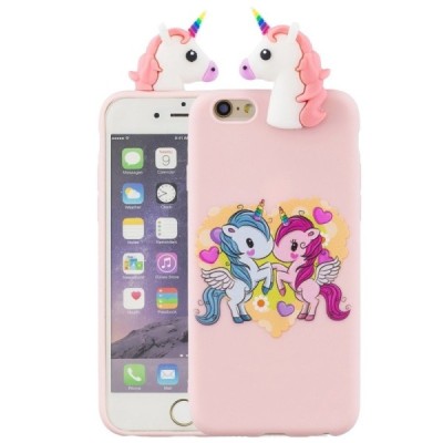 Apple iPhone 6 (6s) „Squezy“ Two Unicorns cieta silikona (TPU) rozs apvalks | vacins.lv