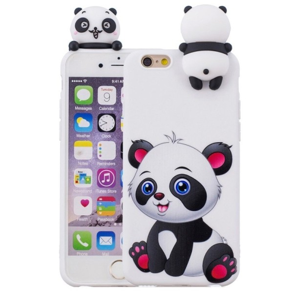„Squezy“ Panda kieto silikono (TPU) dėklas - baltas (iPhone 6 / 6S)