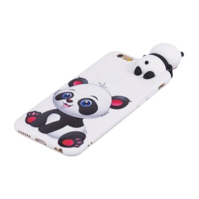 Apple iPhone 6 (6s) „Squezy“ Panda kieto silikono TPU baltas dėklas - nugarėlė | Priedai.lt