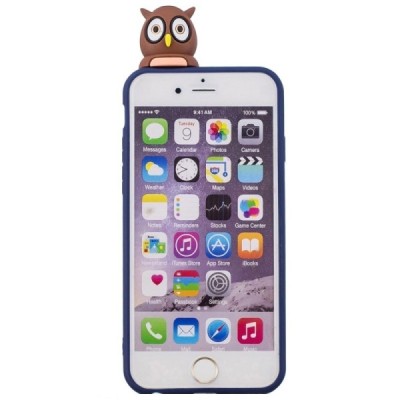 Apple iPhone 6 (6s) „Squezy“ Owl cieta silikona (TPU) zils apvalks | vacins.lv