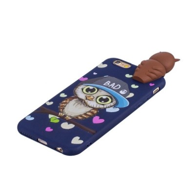 Apple iPhone 6 (6s) „Squezy“ Owl cieta silikona (TPU) zils apvalks | vacins.lv