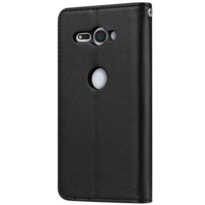 Greznais „Comma“ sērijas ādas atvērams melns Sony Xperia XZ2 Compact futrālis | Vacins.lv