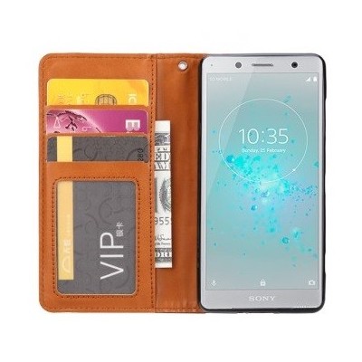 Greznais „Comma“ sērijas ādas atvērams melns Sony Xperia XZ2 Compact futrālis | Vacins.lv