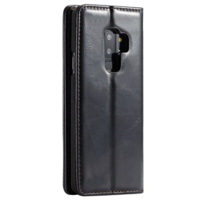 Samsung Galaxy S9+ (G965) „CaseMe“ solīds atvēramais ādas melns maciņš - maks | Vacins.lv
