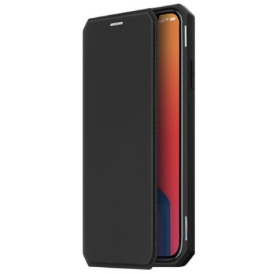 Apple iPhone 12 Pro Max Dux Ducis Skin X sērijas melns ādas atvērams maciņš | Vacins.lv