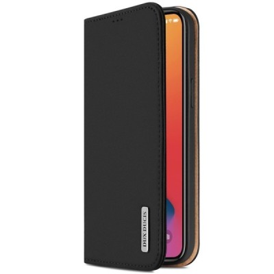 Apple iPhone 12 Pro Max „Dux Ducis“ Wish sērijas melns ādas atvērams maciņš | Vacins.lv