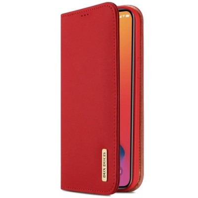 „Dux Ducis“ Wish serijos Apple iPhone 12 Mini raudonas odinis atverčiamas dėklas | Priedai.lt