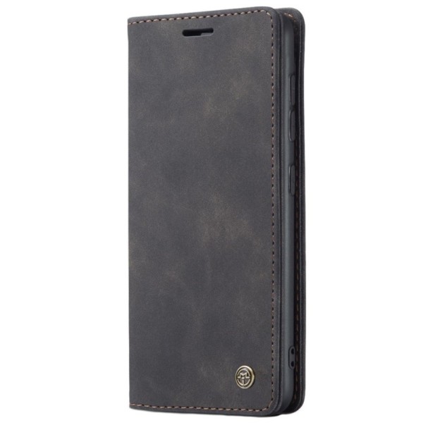 „CaseMe“ Retro solidus atverčiamas dėklas - juodas (Galaxy A41)