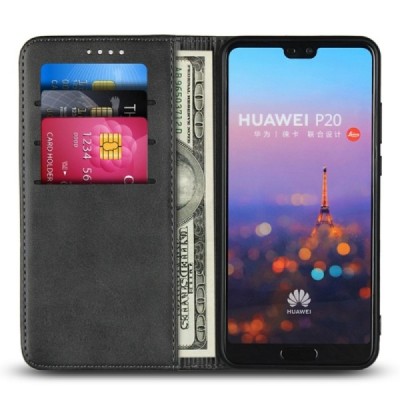 Huawei P20 „Split“ sērijas melns atvērams maciņš, maks | Vacins.lv