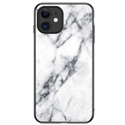 Apple iPhone 12 Mini „Marble“ kieto silikono TPU baltas dėklas - nugarėlė | Priedai.lt
