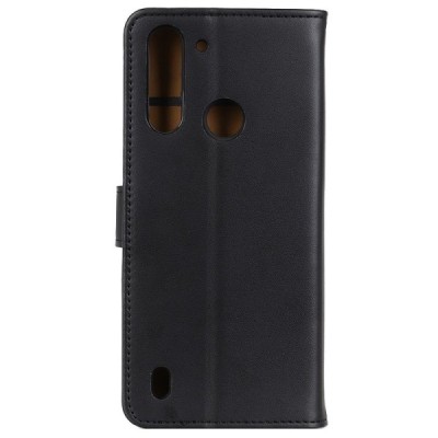 Motorola Moto G8 Power Lite atvēramais ādas melns Casual vāciņš (maks) | Vacins.lv