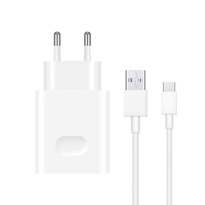 Origināls „Huawei“ SuperCharge Max 22.5W (HW-100225E00) balts tīkla lādētājs + USB Type-C vads / Vacins.lv