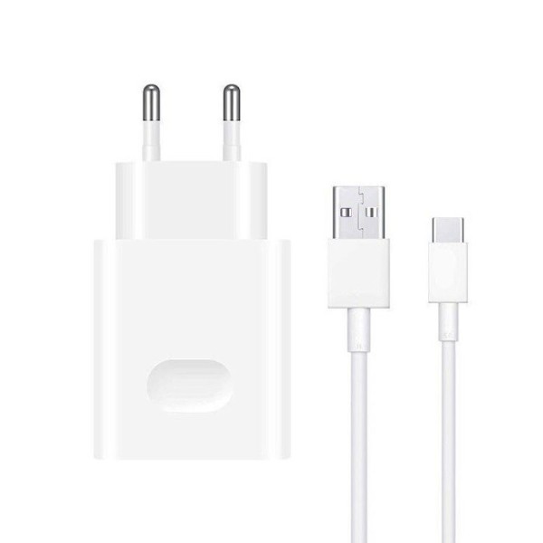 „Huawei“ SuperCharge sienas lādētājs (Max 22.5W) - balts + USB Type-C vads