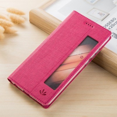 Huawei Mate 10 Pro „Vili“ S View Cover atverčiamas rožinis dėklas su langeliu | Priedai.lt