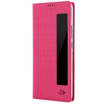 Huawei Mate 10 Pro „Vili“ S View Cover atverčiamas rožinis dėklas su langeliu | Priedai.lt