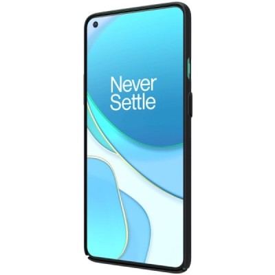 Nillkin Frosted Shield OnePlus 8T melns plastmasas futrālis | Vacins.lv