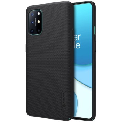 Nillkin Frosted Shield OnePlus 8T melns plastmasas futrālis | Vacins.lv