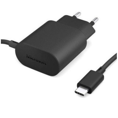 Originalus Microsoft tinklo įkroviklis su integruotu laidu su USB Type-C jungtimi (AC-100E, Europa) | Priedai.lt