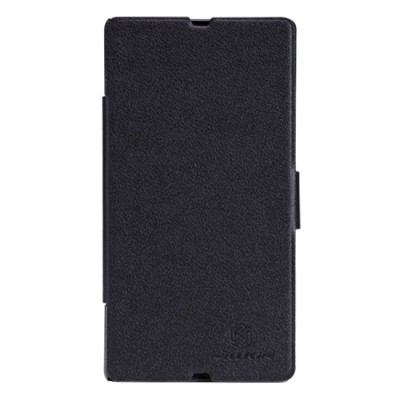 Sony Xperia Z „Nillkin“ Fresh atvēramais melns futrālis / Vacins.lv