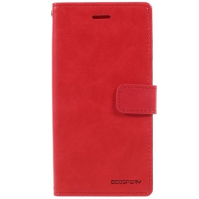 Mercury Blue Moon Samsung Galaxy J5 2017 (J530) atvērams sarkans ādas maciņš | Vacins.lv