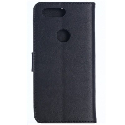 OnePlus 5T atverčiamas juodas odinis retro dėklas - piniginė / Priedai.lt