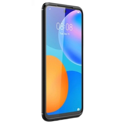 Huawei P smart 2021 (Y7a) „Carbon“ kieto silikono TPU juodas dėklas - nugarėlė | Priedai.lt