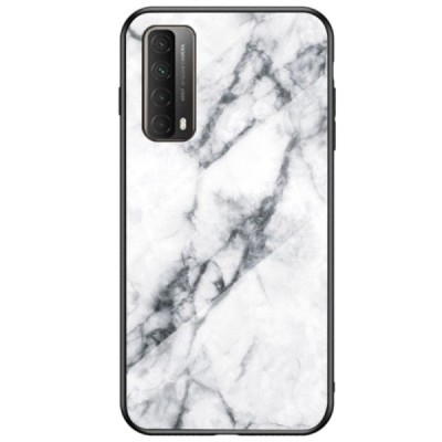 Huawei P smart 2021 „Marble“ cieta silikona (TPU) balts apvalks | vacins.lv