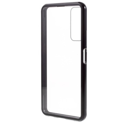 Huawei P smart 2021 Frame skaidrus (permatomas) magnetinis dvigubas plastikinis dėklas | Priedai.lt