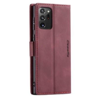 Samsung Galaxy Note 20 Ultra (N986F) CaseMe Retro solīds atvēramais ādas bordo maciņš - maks | Vacins.lv