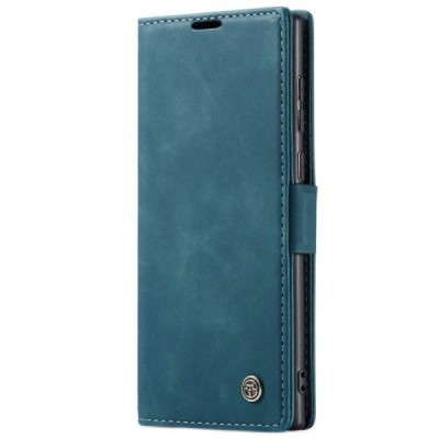 Samsung Galaxy Note 20 Ultra (N986F) CaseMe Retro solīds atvēramais ādas zaļš maciņš - maks | Vacins.lv