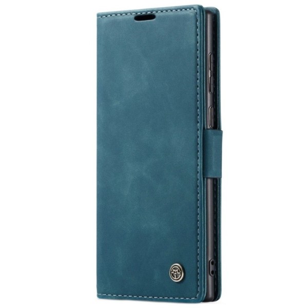 „CaseMe“ Retro solīds atvēramais ādas maciņš - zaļš (Galaxy Note 20 Ultra)